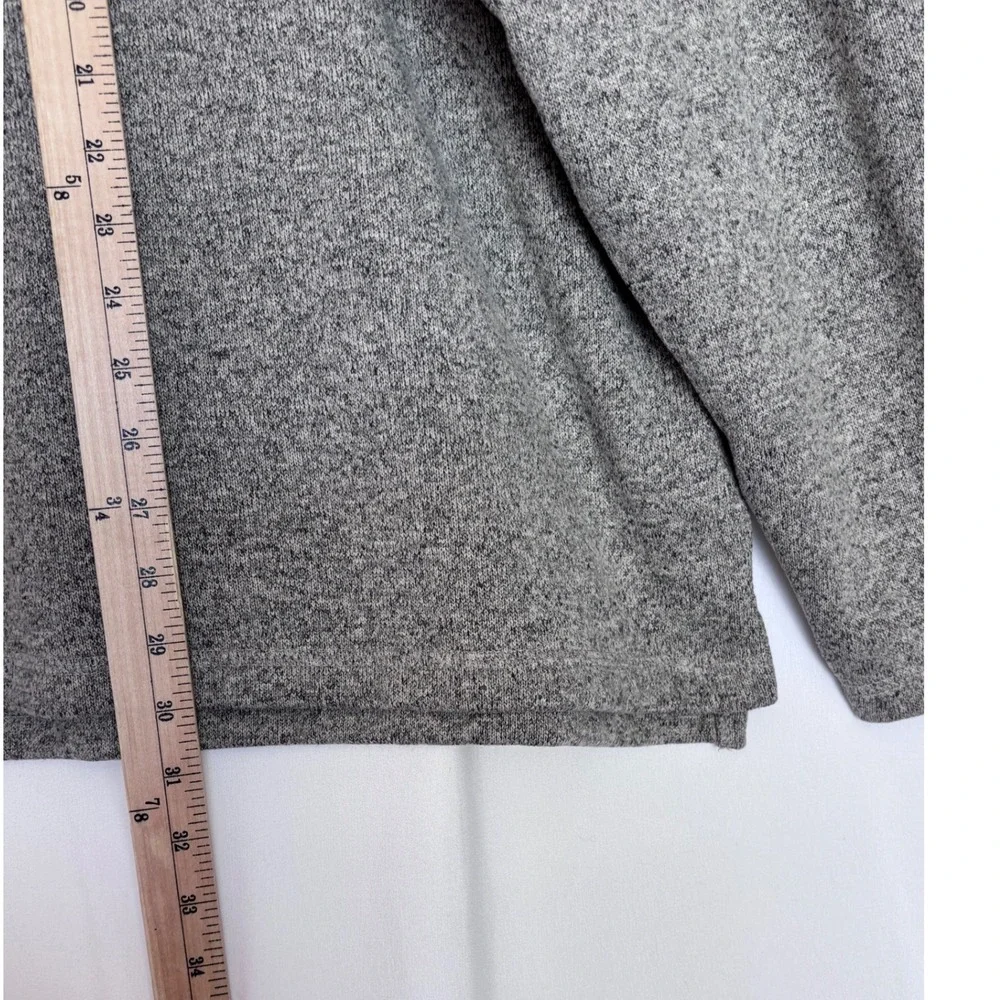 Wrangler Authentics Mens 2XL Gray Sweater Knit Quarter Zip Fleece Pullover